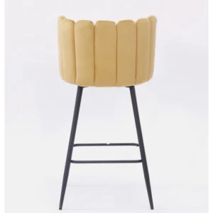 mobiliario-contract-taburete ramses metal tapizado velvet amarillo 2